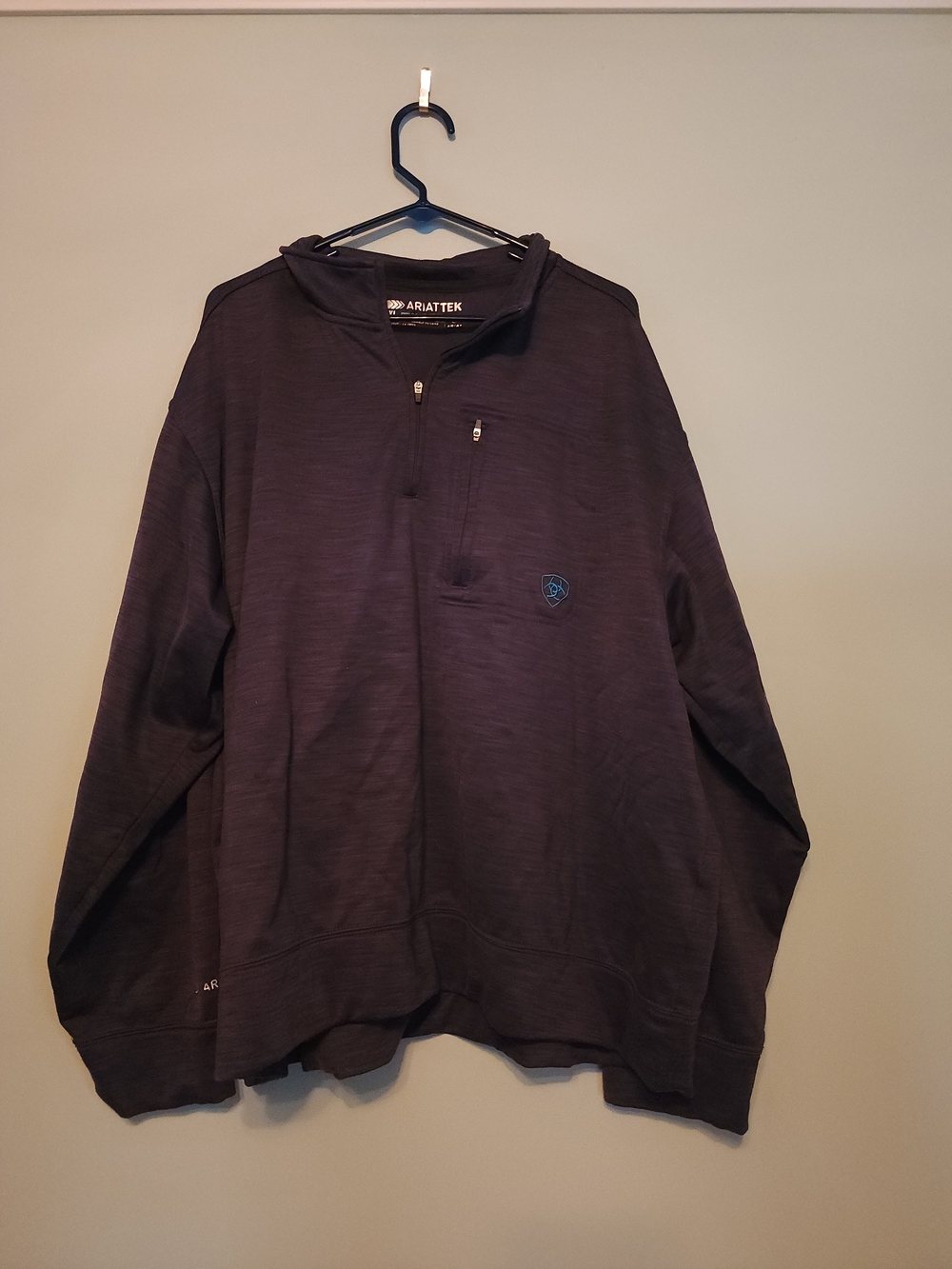 Ariat Men's Charcoal Quarter-Zip Performance Pullover